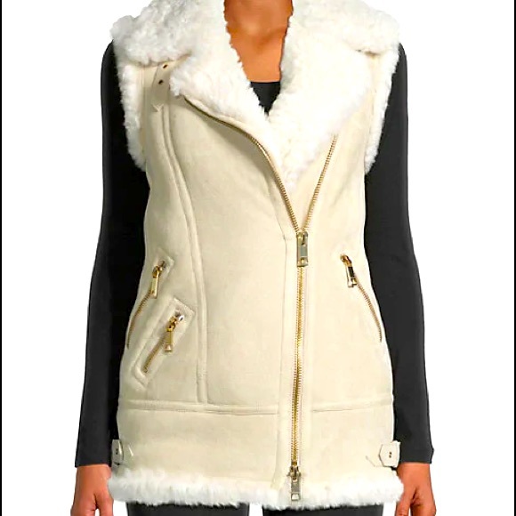 Burberry Lambs Shearling Sleeves Motto Jacket. - Picture 1 of 13